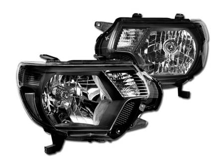 I3 Enterprise - I3 2012-2015 Toyota Tacoma - Crystal Headlight - W/O Amber - Black