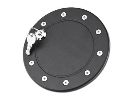 I3 Enterprise - I3 2009-2011 Ford F150 - Black Powder-Coated Finish Stainless Steel Fuel Gas Tank Door With Lock & Keys - Matte Black