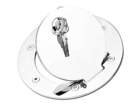I3 Enterprise - I3 2002 -2008 Dodge Ram 1500/ 2003-2009 Dodge Ram2500/3500 - Stainless Steel Fuel Gas Tank Door With Lock & Keys - Chrome