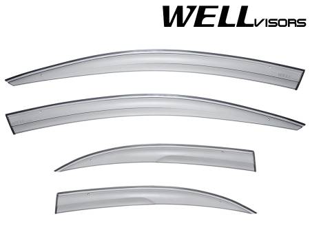 WellVisors - WellVisors Side Window Deflectors Mitsubishi Lancer 08-17 Aerodyn Series