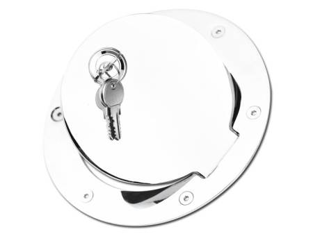 I3 Enterprise - I3 2009- 2011 Dodge Ram 1500 /2010-2011 Ram 2500 / 3500 - Stainless Steel Fuel Gas Tank Door With Lock & Keys - Chrome
