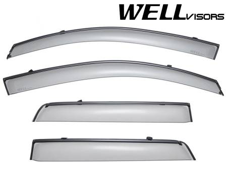 WellVisors - WellVisors Side Window Deflectors Mitsubishi Outlander Sport 11-21 With Black Trim