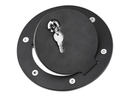 I3 Enterprise - I3 2007-2013 Chevy Silverado /Gmc Sierra / Denali -1500 2500 3500 - (New Body Style Only ) - Black Powder-Coated Finish Stainless Steel Fuel Gas Tank Door With Lock & Keys - Matte Black