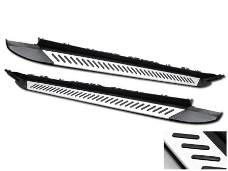 I3 Enterprise - I3 2015-2016 Bmw F26 X4 Abs And Aluminum Oe Style Running Boards - Silver