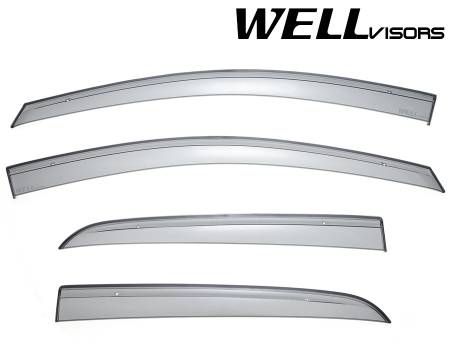 WellVisors - WellVisors Side Window Deflectors Nissan Versa Sedan 07-11 Premium Series