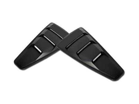 I3 Enterprise - I3 05-09 Ford Mustang Abs Gt Style Rear Quarter Window Louvers Version 2 ( Will Not Fit Convertible ) (Black)
