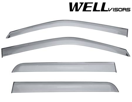WellVisors - WellVisors Side Window Deflectors Ford F-150 Crew Cab 15-20 Premium Series
