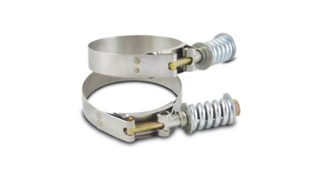 Vibrant Performance - Vibrant Performance SS T-Bolt Clamps Pack of 2 Size Range: 3.78in to 4.08in OD For use w/ 3.5in ID Couplings