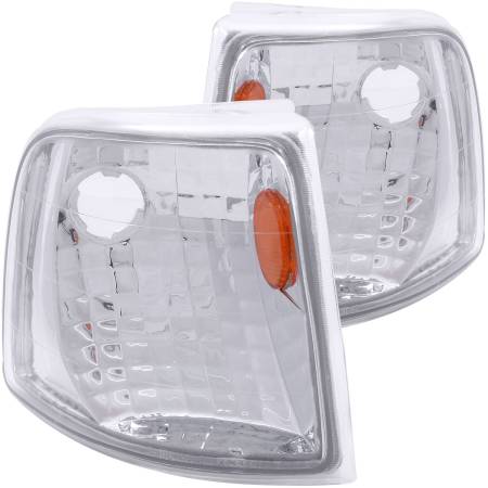 ANZO Headlights, Tail Lights and More  - ANZO Corner Lights 1993-1997 Ford Ranger Euro Corner Lights Chrome w/ Amber Reflector
