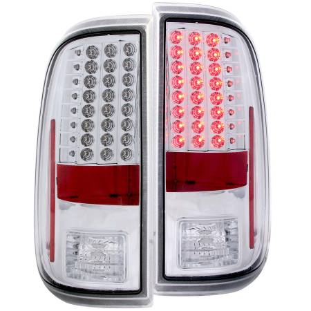 ANZO Headlights, Tail Lights and More  - ANZO 2008-2015 Ford F-250 LED Taillights Chrome