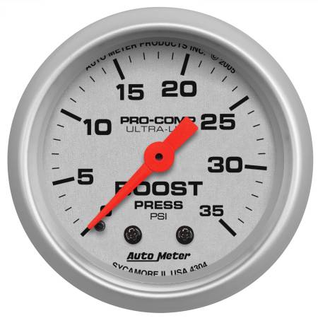 AutoMeter - AutoMeter Ultra-Lite 52mm 35 PSI Mechanical Boost Gauge