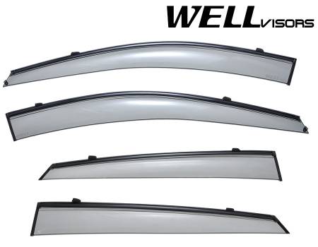 WellVisors - WellVisors Side Window Deflectors Hyundai Tucson 10-15 With Black Trim