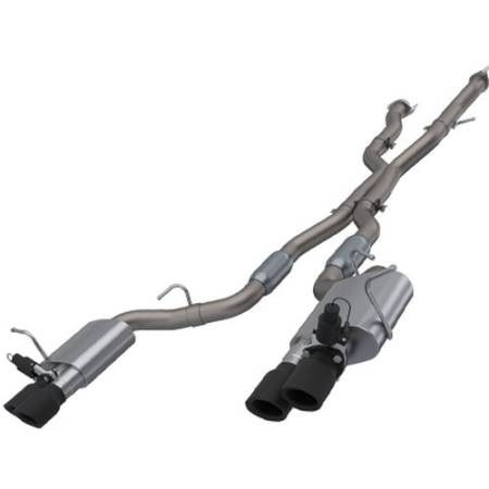 QTP (Quick Time Performance) - QTP 2018+ Jeep Grand Cherokee Trackhawk 304SS Screamer Cat-Back Exhaust w/4in Black Tips