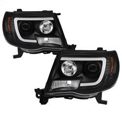 Spyder Auto - Spyder Toyota Tacoma 05-11 Projector Headlights - Light Bar DRL - Black PRO-YD-TT05V2-LB-BK