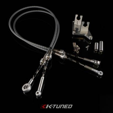 K-Tuned - K-Tuned Shifter Cables - Race-Spec Shifter Cables B-Series AWD w/ bracket