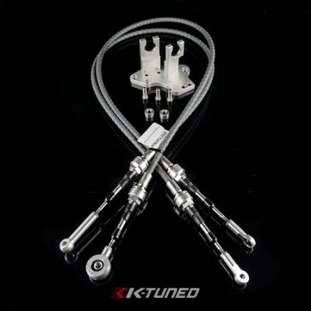K-Tuned - K-Tuned H/F Series Cable Bracket w/Race-Spec Shifter Cables - To use RSX Style Shifter