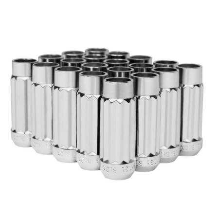 BLOX Racing - BLOX Racing 12-Sided P17 Tuner Lug Nuts 12x1.25 - Chrome Steel - Set of 20