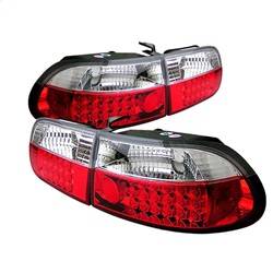 Spyder Auto - Spyder Honda Civic 92-95 3DR LED Tail Lights Red Clear ALT-YD-HC92-3D-LED-RC