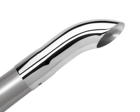 Borla - Borla Universal Polished Tip Single Round Turndown/Turnout (inlet 2 1/4in. Outlet 2 1/4in) *NO Retur