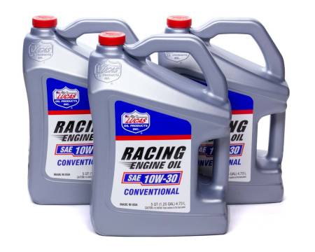 Lucas Oil - Lucas Motor Oil - Racing - 10W30 - Conventional - 5 qt - Set of 3