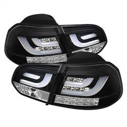 Spyder Auto - Spyder Volkswagen Golf/GTI 10-13 G2 Type With Light Bar LED Tail Lights Black ALT-YD-VG10-LED-G2-BK