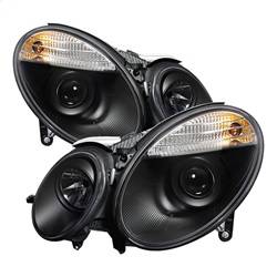 Spyder Auto - Spyder Mercedes Benz E-Class 07-09 Projector Headlights Halogen Model Only - Blk PRO-YD-MBW21107-BK