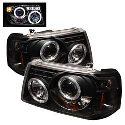 Spyder Auto - Spyder Ford Ranger 01-11 1PC Projector Headlights LED Halo LED Blk PRO-YD-FR01-1PC-HL-BK