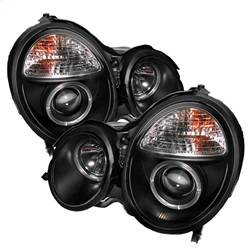 Spyder Auto - Spyder Mercedes Benz E-Class 00-02 Projector Headlights LED Halo Blk PRO-YD-MBW21099-HL-BK