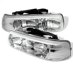 Spyder Auto - Spyder Chevy Silverado 1500/2500 99-02 Crystal Headlights Chrome HD-YD-CSIL99-C