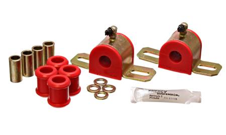 Energy Suspension - Energy Suspension 08-10 Chrysler 300C RWD / 07-10 Charger RWD Red 17.5mm Rear Sway Bar Bushing Set