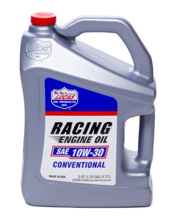 Lucas Oil - Lucas Motor Oil - Racing - 10W30 - Conventional - 5 qt - Each
