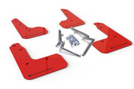Rally Armor - Rally Armor 17-19 Honda Civic Sport Touring Red UR Mud Flap w/ Black Logo