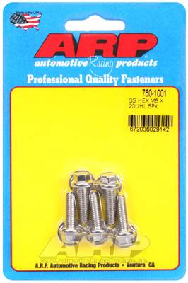 ARP - ARP M6 x 1.00 x 20 hex SS bolts 760-1001