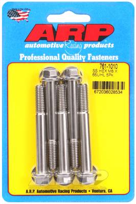 ARP - ARP M8 x 1.25 x 65 hex SS bolts 761-1010