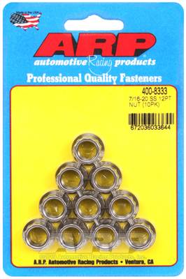 ARP - ARP 7/16-20 SS 12pt nut kit 400-8333