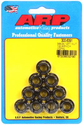 ARP - ARP 3/8-24, 1/2 socket 12pt nut kit 300-8391