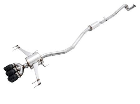 AWE Tuning - AWE 2017+ Honda Civic Type R Touring Edition Exhaust w/Front Pipe & Triple Diamond Black Tips