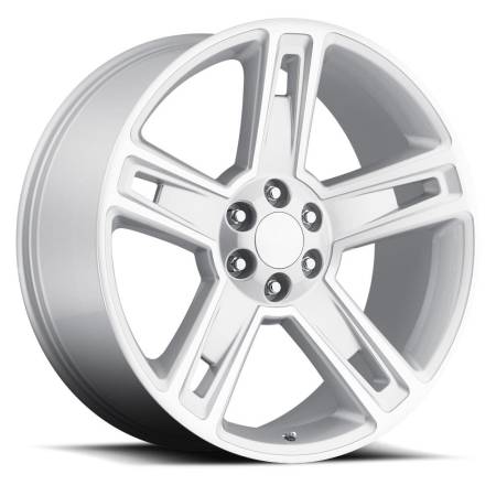 Factory Reproductions Wheels - FR 34 - Chevrolet Silverado Replica Wheel 22x9 6x5.5 ET24 78.1CB Silver Machine Face