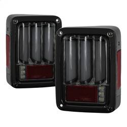 Spyder Auto - Spyder 07-16 Jeep Wrangler Verison 2 Light Bar LED Tail Lights - Smoke (ALT-YD-JWA07V2-LBLED-BSM)