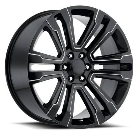 Factory Reproductions Wheels - FR 72 - Escalade Replica Wheel 22x9 6x5.5 ET24 78.1CB Black/Ball Milled