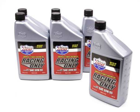 Lucas Oil - Lucas Motor Oil - Racing - 20W50 - Semi-Synthetic - 1 qt - Set of 6
