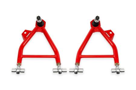 BMR Suspension - BMR 94-04 Mustang Lower A-Arms (Coilover Only) w/ Adj. Rod End and STD. Ball Joint - Red