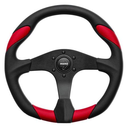 Momo - Momo Quark Steering Wheel 350 mm - Black Poly/Black Spokes
