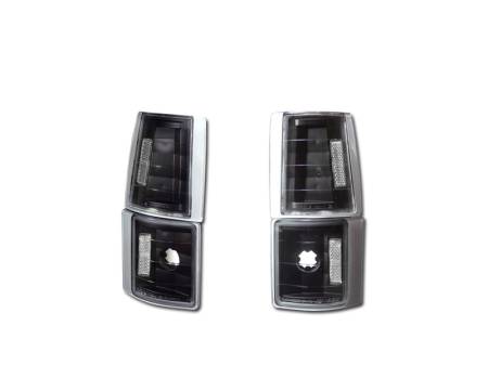 I3 Enterprise - I3 94-98 Gmc Fullsize Truck/Suv Corner Lights W/Refelctor (Jdm Black)