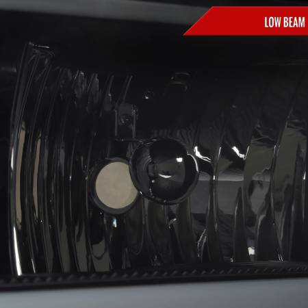 Spec'D Tuning Products - Spec-D 2004-2012 Chevrolet Colorado GMC Canyon/2006-2008 ISUZU I-Series Sequential Turn Signal Factory Style Headlights with LED Bar (Matte Black Housing/Smoke Lens)