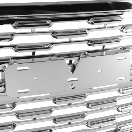 Spec'D Tuning Products - Spec-D 2015-2020 GMC Yukon/Yukon XL Chrome ABS Denali Style Mesh Grille
