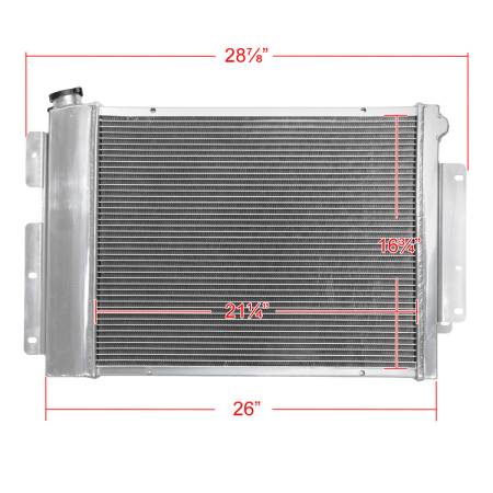 Spec'D Tuning Products - Spec-D 1967-1969 Chevrolet Camaro/ Pontiac Firebird V8 MT Aluminum 3-Row Performance Radiator