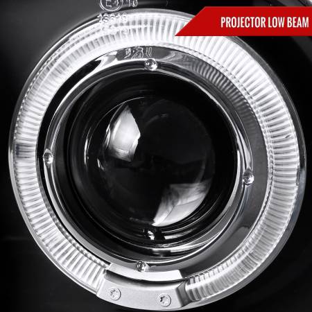 Spec'D Tuning Products - Spec-D 1999-2006 Volkswagen Golf Mk4 GTI/R32 Cabrio Dual Halo Projector Headlights (Matte Black Housing/Clear Lens)