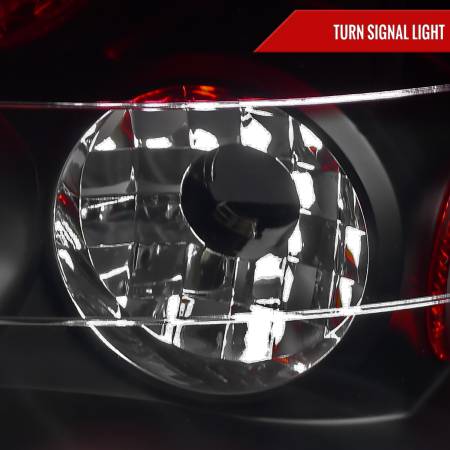 Spec'D Tuning Products - Spec-D 2006-2011 Honda Civic Sedan Tail Lights (Matte Black Housing/Red Clear Lens)