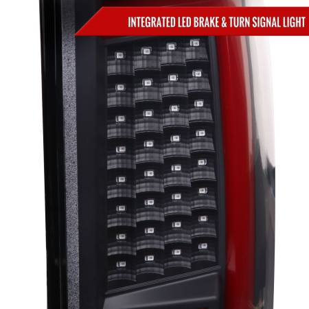 Spec'D Tuning Products - Spec-D 2004-2015 Nissan Titan LED Tail Lights with Red LED Tube (Matte Black Housing/Clear Lens)